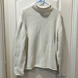 Eddie Bauer Cream Cowl Neck Sweater